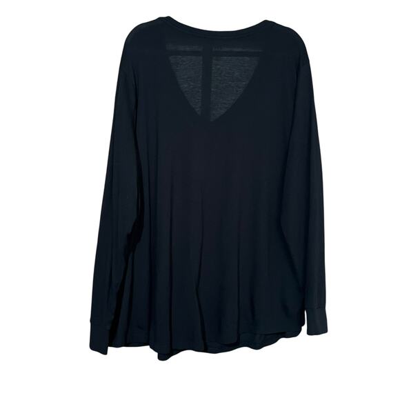 Terra & Sky Women's Long Sleeve Top Lot of 2 3X Black Yellow Loungewear Casual - Picture 5 of 8